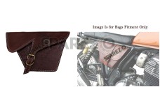 Royal Enfield GT and Interceptor 650 Side Panel Bag Genuine Leather Cherry Brown